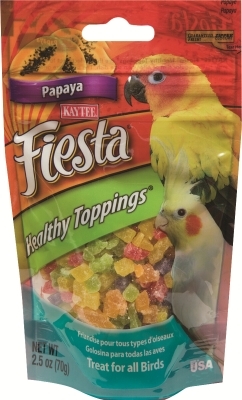 Kaytee Fiesta Healthy Toppings for Birds, Papaya, 10 oz