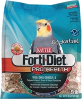 Kaytee Forti-Diet Pro Health Cockatiel Food with Safflower, 5 lbs