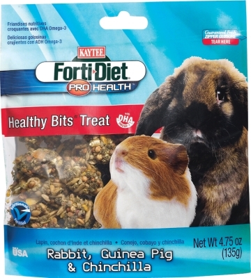 Kaytee Forti-Diet Pro Health Rabbit Guinea Pig &amp; Chinchilla Healthy Bits Treat, 4.5 oz