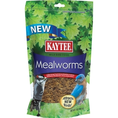 Kaytee Wild Bird Food, Mealworms, 7 oz