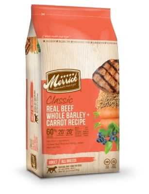 Merrick Classic Real Beef with Whole Barley &amp; Carrot Dry Dog Food Recipe, 30 lbs