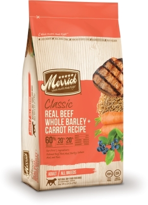 Merrick Classic Real Beef with Whole Barley &amp; Carrot Dry Dog Food Recipe, 5 lbs