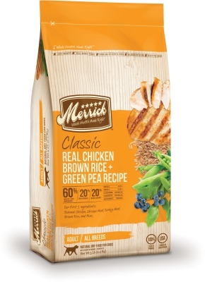 Merrick Classic Real Chicken with Brown Rice &amp; Green Pea Dry Dog Food Recipe, 5 lbs