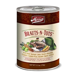 Merrick Grain Free Brauts-N-Tots Canned Dog Food, 13.2 oz - 12 Pack