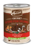 Merrick Grain-Free Chunky Big Texas Steak Tips Dinner Canned Dog Food, 12.7 oz, 12 Pack