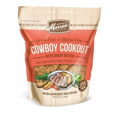 Merrick Grain-Free Kitchen Bites Cowboy Cookout Dog Treats, 9 oz