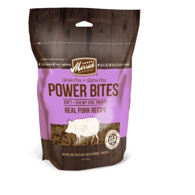 Merrick Grain-Free Power Bites Dog Treats, Pork Recipe, 6 oz