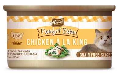 Merrick Grain-Free Purrfect Bistro Chicken A La King Canned Cat Food, 3 oz, 24 Pack