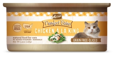 Merrick Grain-Free Purrfect Bistro Chicken A La King Canned Cat Food, 5.5 oz, 24 Pack