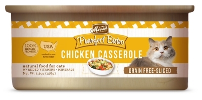 Merrick Grain-Free Purrfect Bistro Chicken Casserole Canned Cat Food, 5.5 oz, 24 Pack