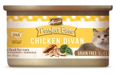 Merrick Grain-Free Purrfect Bistro Chicken Divan Canned Cat Food, 3 oz, 24 Pack