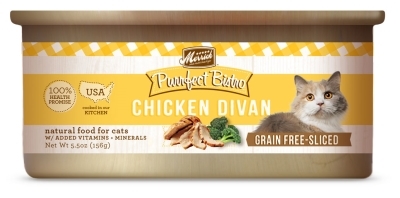Merrick Grain-Free Purrfect Bistro Chicken Divan Canned Cat Food, 5.5 oz, 24 Pack