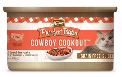Merrick Grain-Free Purrfect Bistro Cowboy Cookout Canned Cat Food, 3 oz, 24 Pack