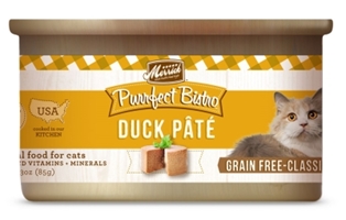 Merrick Grain-Free Purrfect Bistro Duck Pate Canned Cat Food, 3 oz, 24 Pack