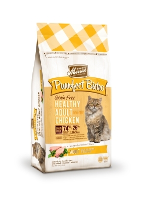 Merrick Grain-Free Purrfect Bistro Healthy Adult Chicken Dry Cat Food Recipe, 4 lbs