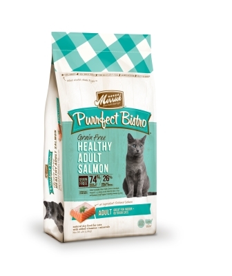 Merrick Grain-Free Purrfect Bistro Healthy Adult Salmon Dry Cat Food Recipe, 4 lbs