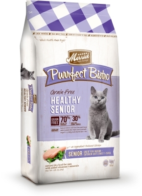 Merrick Grain-Free Purrfect Bistro Healthy Senior Dry Cat Food Recipe, 12 lbs