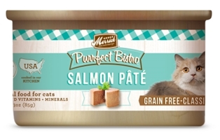 Merrick Grain-Free Purrfect Bistro Salmon Pate Canned Cat Food, 3 oz, 24 Pack