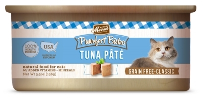 Merrick Grain-Free Purrfect Bistro Tuna Pate Canned Cat Food, 5.5 oz, 24 Pack