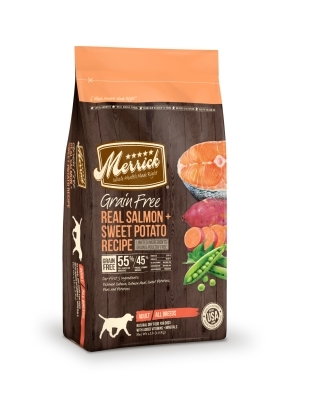 Merrick Grain-Free Real Salmon &amp; Sweet Potato Recipe Dry Dog Food, 4 lbs