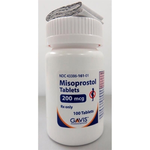Misoprostol 200 mcg, 100 Tablets