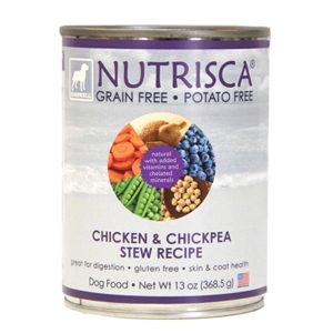 Nutrisca Chicken & Chickpea Stew Canned Dog Food, 13 oz - 12 Pack