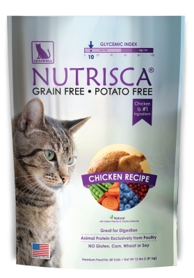 Nutrisca Grain and Potato Free Cat Food, Chicken, 13 lbs