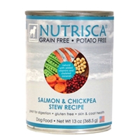 Nutrisca Salmon & Chickpea Stew Canned Dog Food, 13 oz - 12 Pack