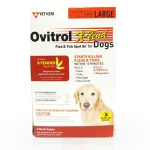 Ovitrol X-Tend for Large Dogs 56-80 lbs, 3 Month (Red)