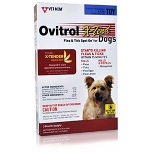 Ovitrol X-Tend for Toy Dogs 6-12 lbs, 3 Month (Blue)