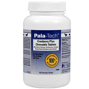 Pala-Tech Cranberry Plus for Dogs and Cats, 60 Chewable Tablets