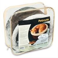 Petmate 15 x 15" Heated Bed, Bomber Leather