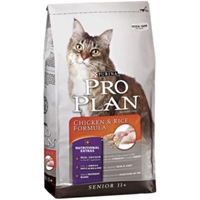 Pro Plan Adult 11+ Cat Food Chicken & Rice, 3.5 lb - 6 Pack