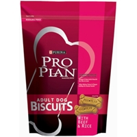 Pro Plan Beef Dog Biscuits Medium, 26 oz - 12 Pack