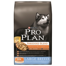Pro Plan Large Breed Shredded Blend Dog Food Chicken & Rice, 18 lb
