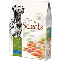 Pro Plan Selects Senior Dog Food Natural Turkey & Barley, 17.5 lb