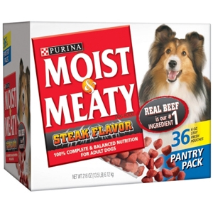 Purina Moist & Meaty Dog Food Steak Flavor, 13.5 lb
