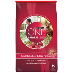 Purina One SmartBlend Dog Food Small Bites Beef & Rice, 31.1 lb