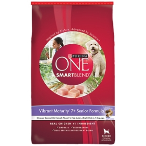 Purina One SmartBlend Dog Food Vibrant Maturity 7+ Senior Formula, 31.1 lb