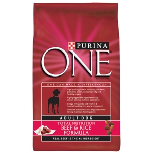 Purina One SmartBlend Small Bites Dog Food Beef & Rice, 8 lb - 5 Pack