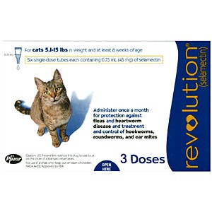 Revolution for Cats 5-15 lbs, 3 Pack (Blue)