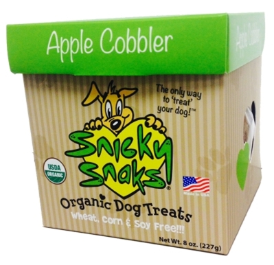 Snicky Snaks Organic Dog Treats, Apple Cobbler, 8 oz
