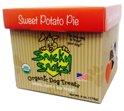 Snicky Snaks Organic Dog Treats, Sweet Potato Pie, 6 oz