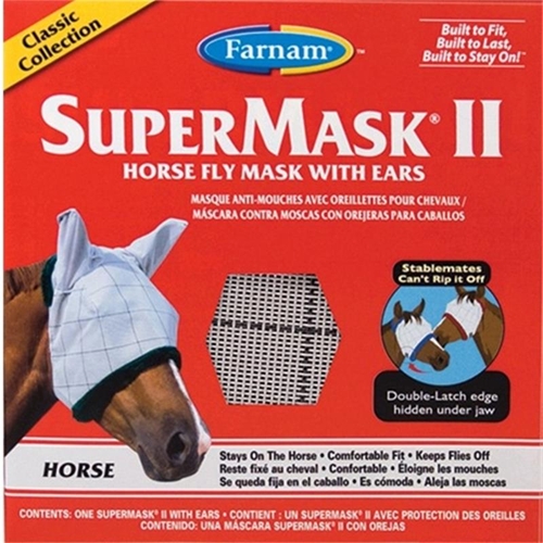 Super Mask with Ears for Horses, Size-Adult Horse