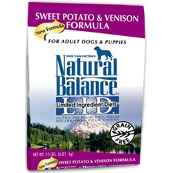 Sweet Potato & Venison Formula Dog Food, 15 lb