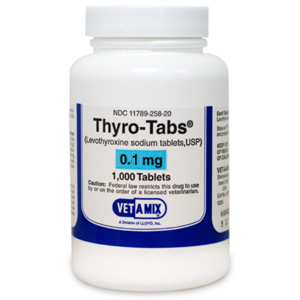 Thyro-Tabs for Dogs 1.0 mg, 120 Caplets (levothyroxine) : VetDepot.com