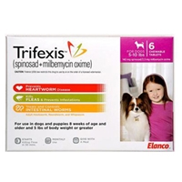 Trifexis for Dogs 5-10 lbs, 6 Chewable Tablets (Pink)