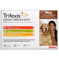 Trifexis for Dogs 60.1-120 lbs, 6 Chewable Tablets (Brown)