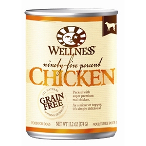 Wellness 95% Chicken Dog Food, 13.2 oz - 12 Pack