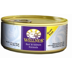 Wellness Complete Health Cat Food Beef & Salmon, 5.5 oz - 24 Pack